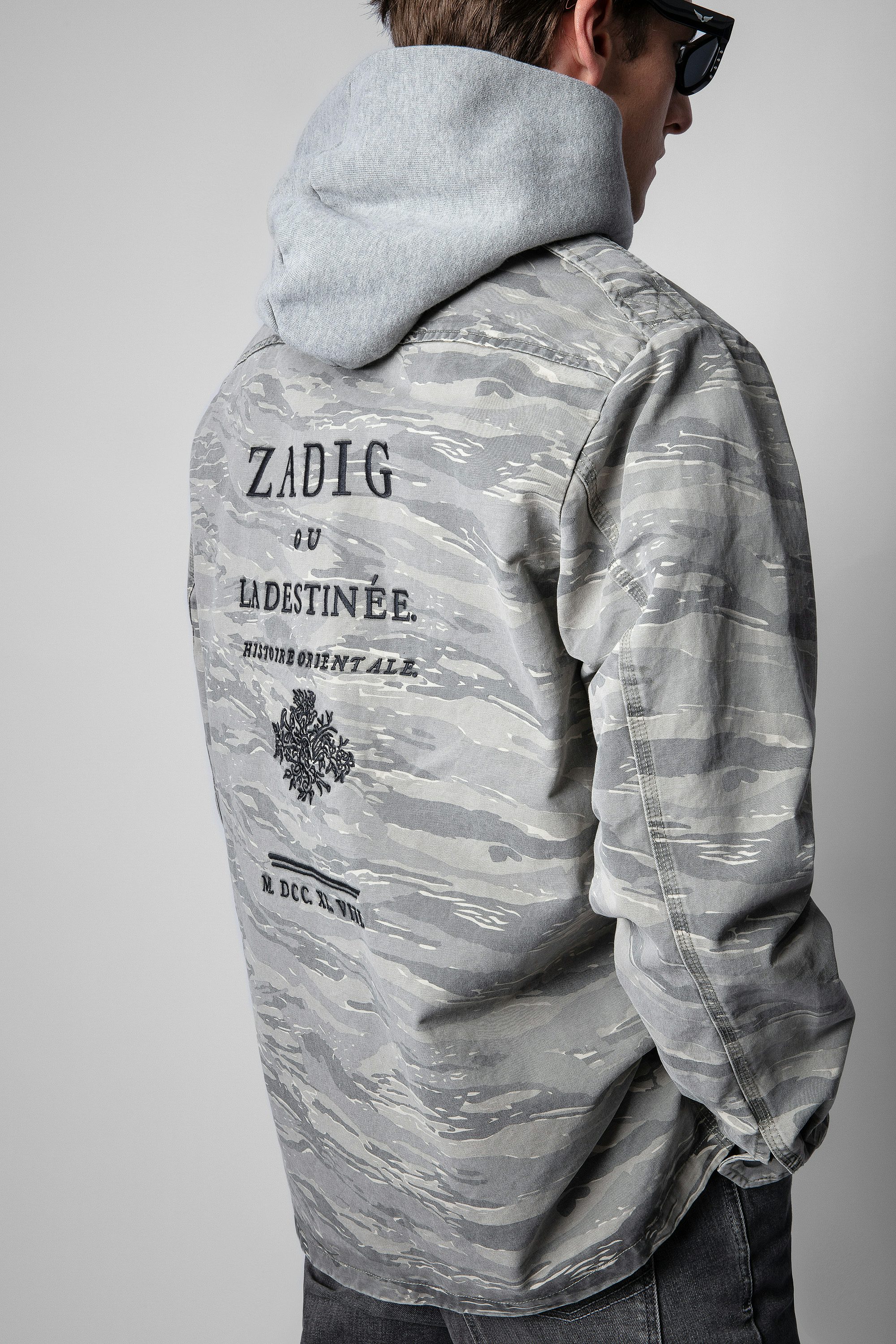 Bertie Overshirt - Men’s military jacket in camouflage-print cotton